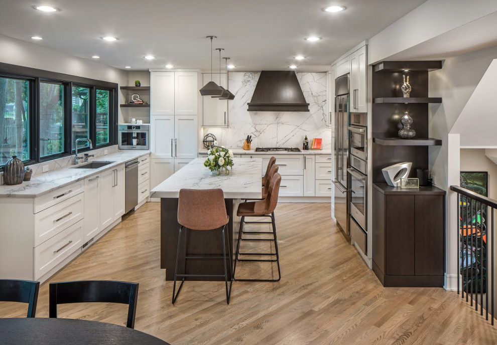 Inspiration for a transitional kitchen remodel in Omaha