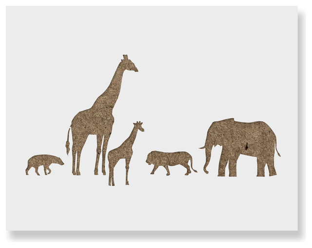 Wildlife Stencil on Reusable Mylar for Crafts - Contemporary - Wall