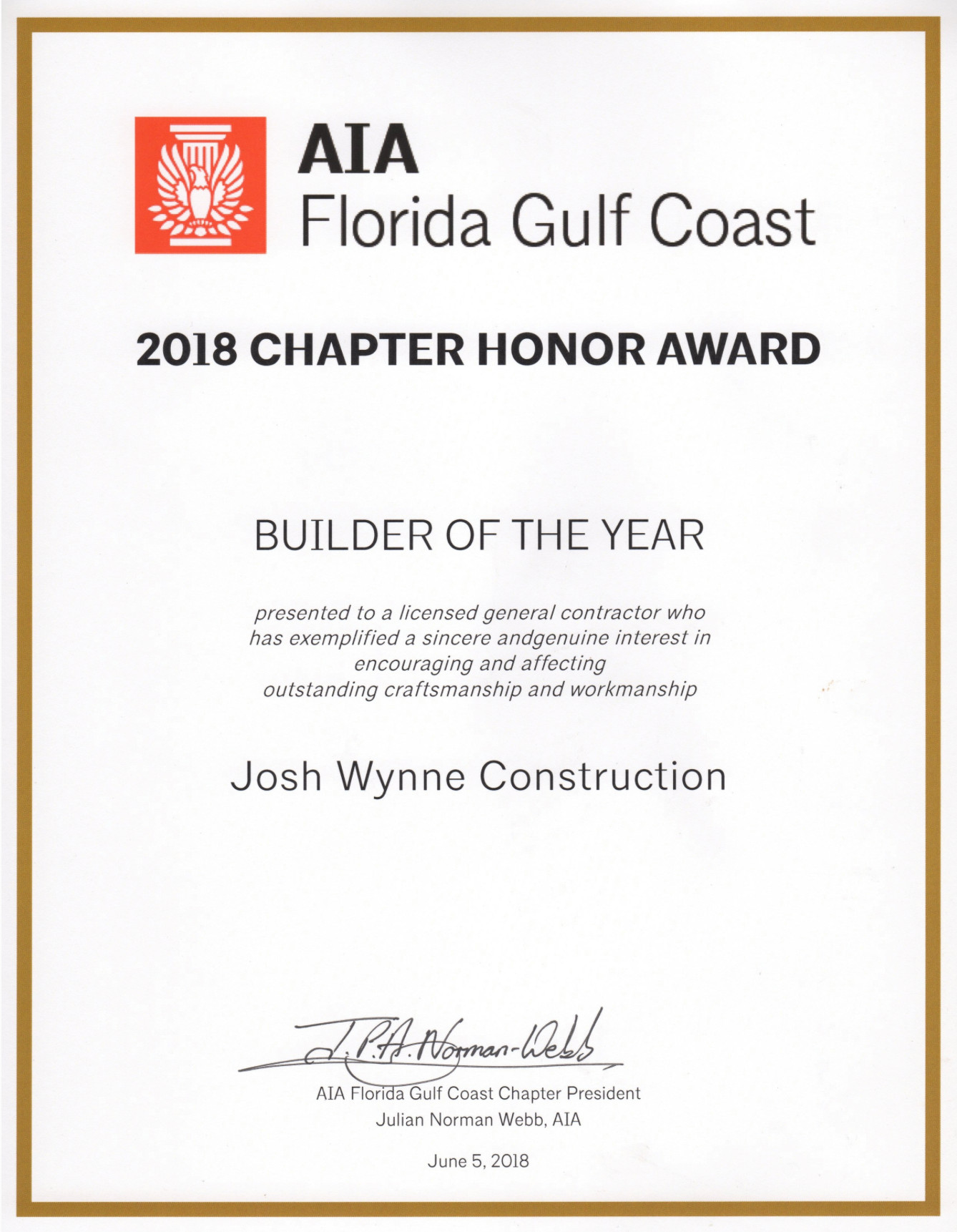 AIA Builder of the Year
