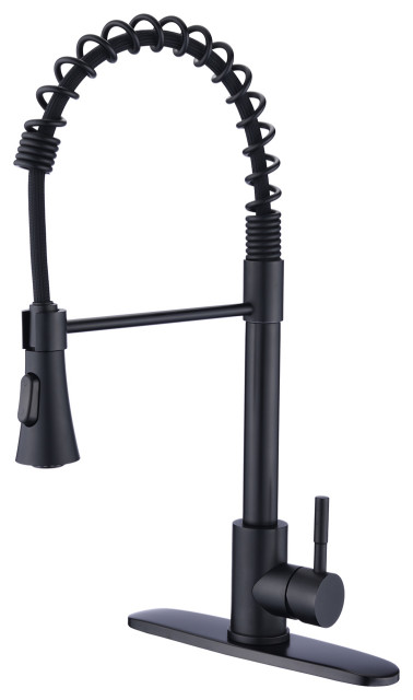 Commercial Spring Kitchen Faucet with Dual Function Sprayhead ...