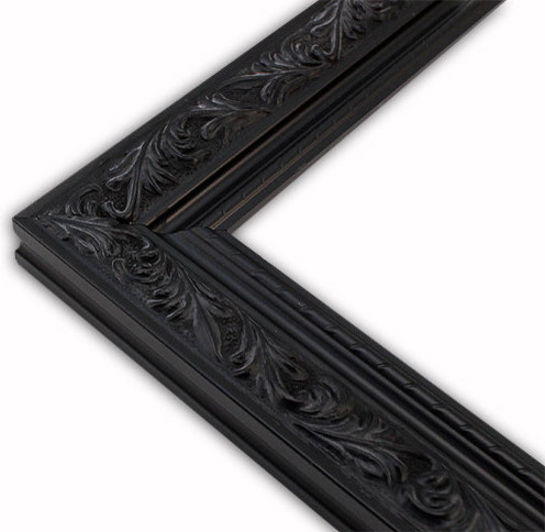 Embellished Black Picture Frame, Solid Wood, 12"x16"