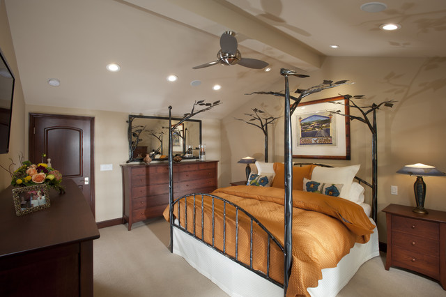 Master Bedroom W Vaulted Ceiling Saratoga Ca Traditional