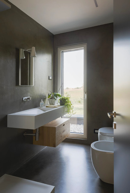 RoVo's house, abitazione unifamiliare con struttura in legno modern-badezimmer