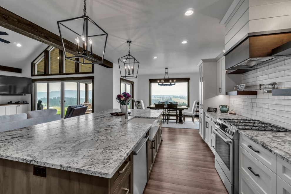 Inspiration for a rustic kitchen remodel in Seattle