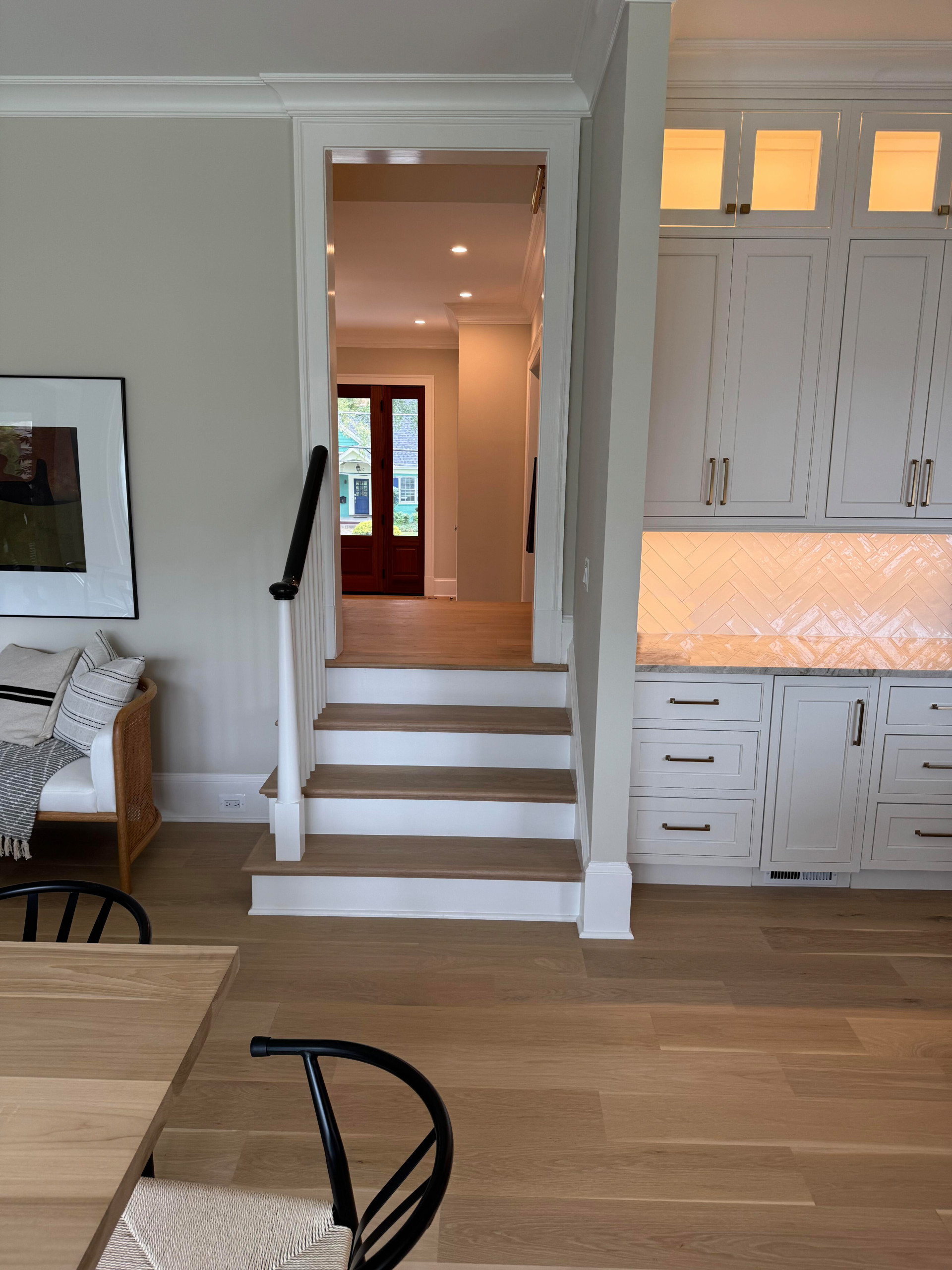 138_Elegant Double Bullnose Entry Stair, Bethesda, MD 20814