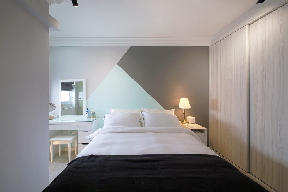 Scandinavian bedroom in Singapore.