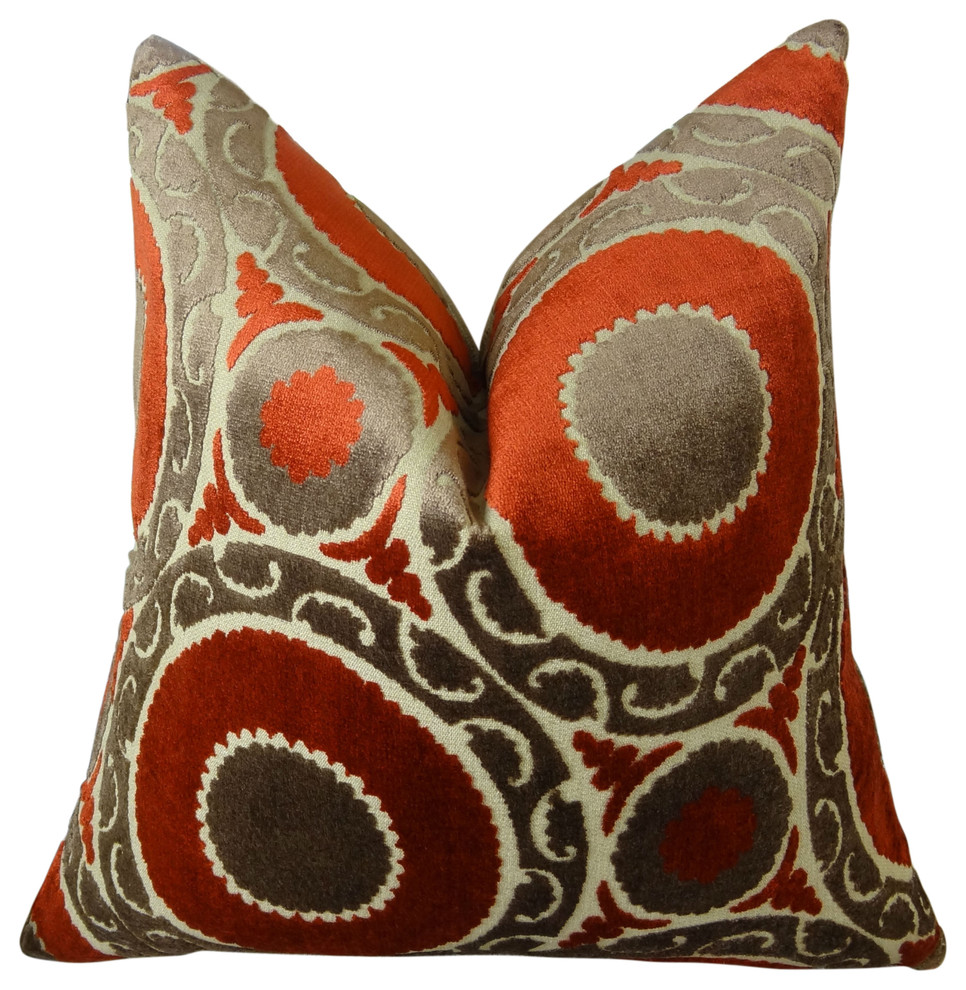 Plutus Pomegranate Handmade Throw Pillow, Single Sided, 12x25