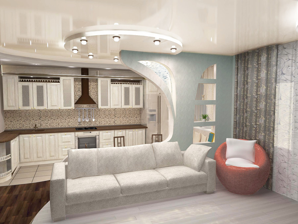 Гостиная с кухней