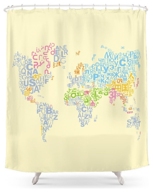 We Are All Writers Shower Curtain Contemporary Shower Curtains
