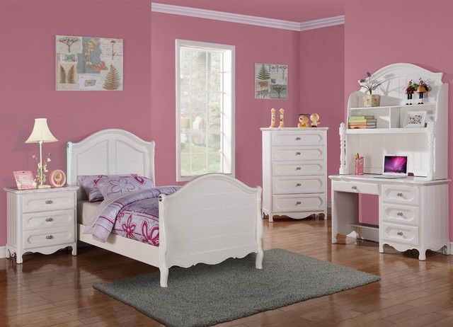 Homelegance Hayley 4 Piece Kids' Panel Bedroom Set in White