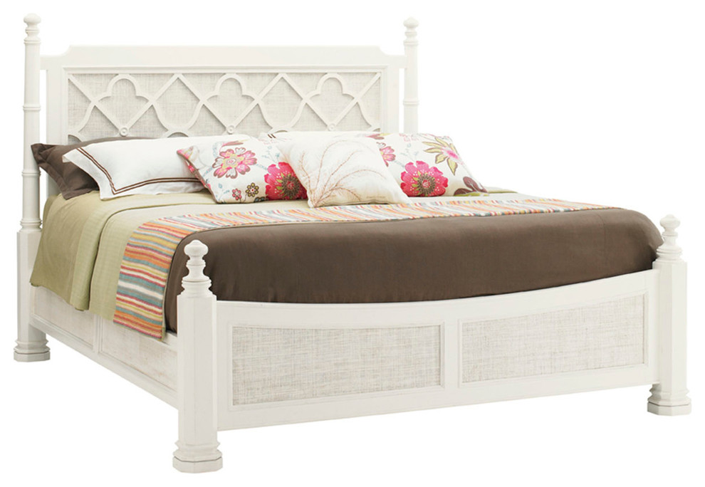 Tommy Bahama Ivory Key Prichards Queen Poster/Canopy Bed