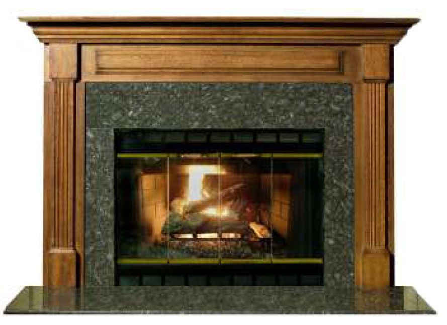 Stately Cherry Finished 36" Birmingham Fireplace Mantel Traditional