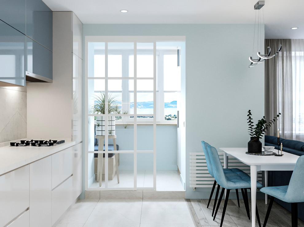 Трехкомнатная квартира в свежих оттенках