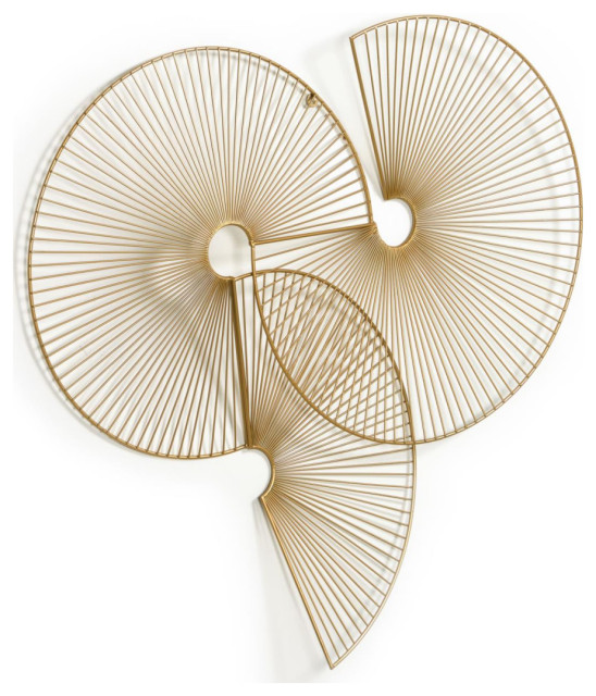 Gold Metal Decorative Wall Hanging La Forma Venertia Contemporary