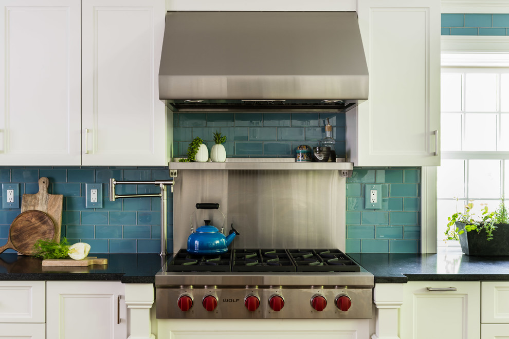 Photo of a transitional kitchen in Boston.