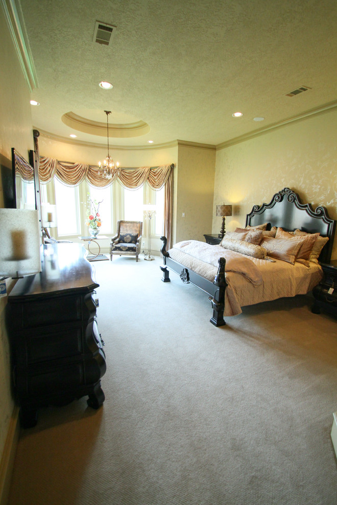 Photo of a mediterranean bedroom in Houston.