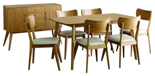 Homelegance Anika 8-Piece Rectangular Dining Room Set in Light Ash ... Homelegance Anika 8-Piece Rectangular Dining Room Set in Light Ash ...