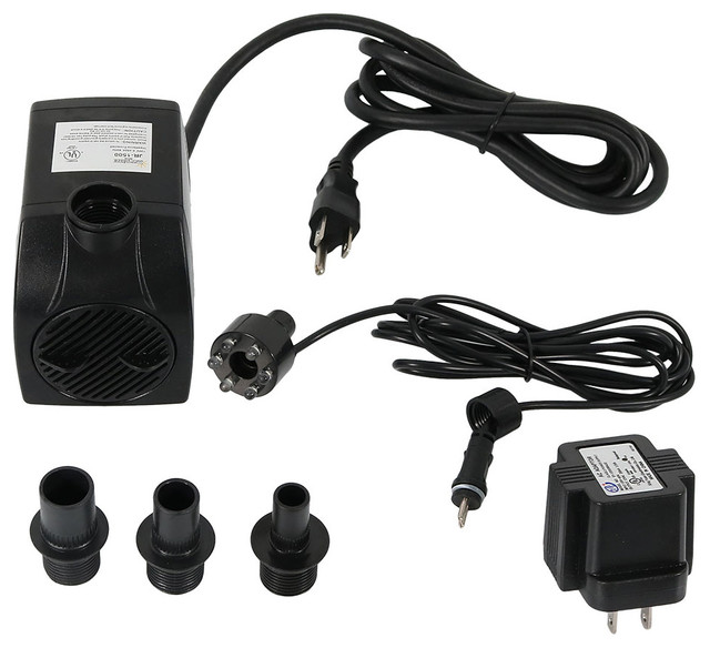 Sunnydaze 120V Electric Fountain Pump and 6 LED Lights, 400 GPH
