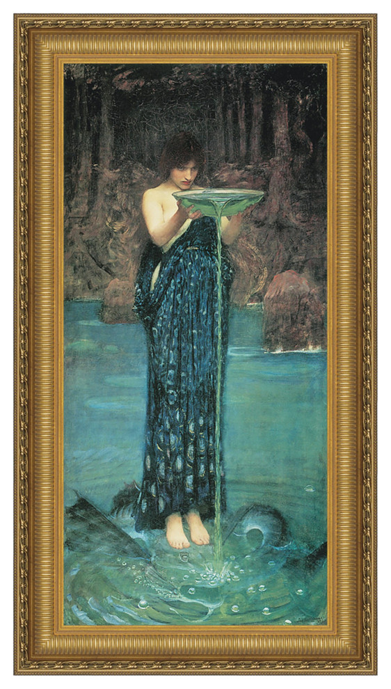 Circe Invidiosa, 1892; Canvas Replica Framed Painting, Medium