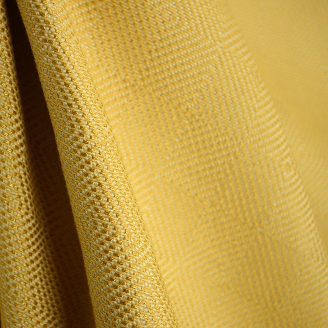 Geometric Textured Gold Upholstery Drapery Fabric