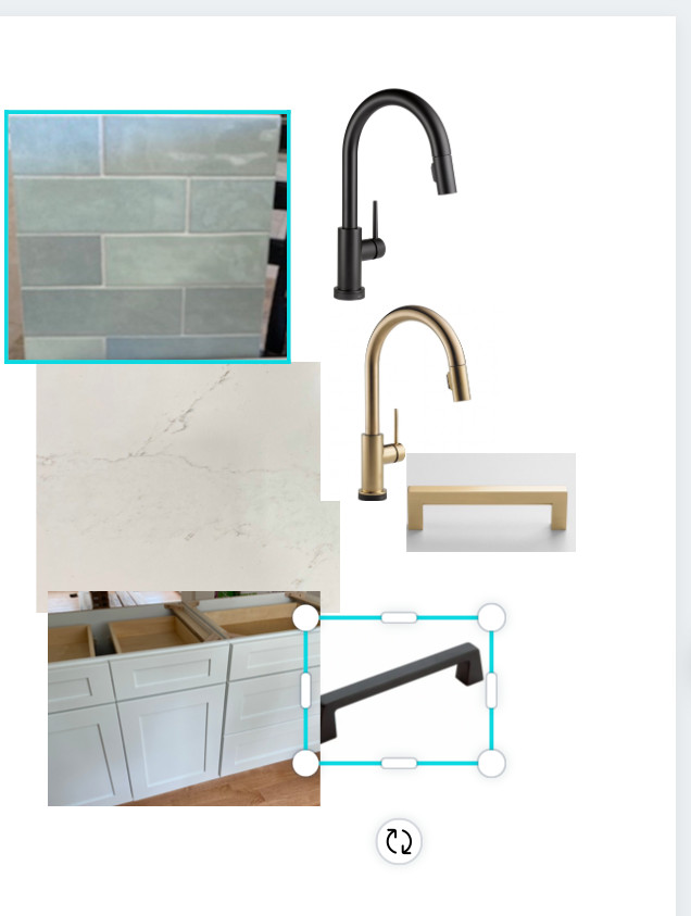 Brass or black hardware for white kitchen. can't decide