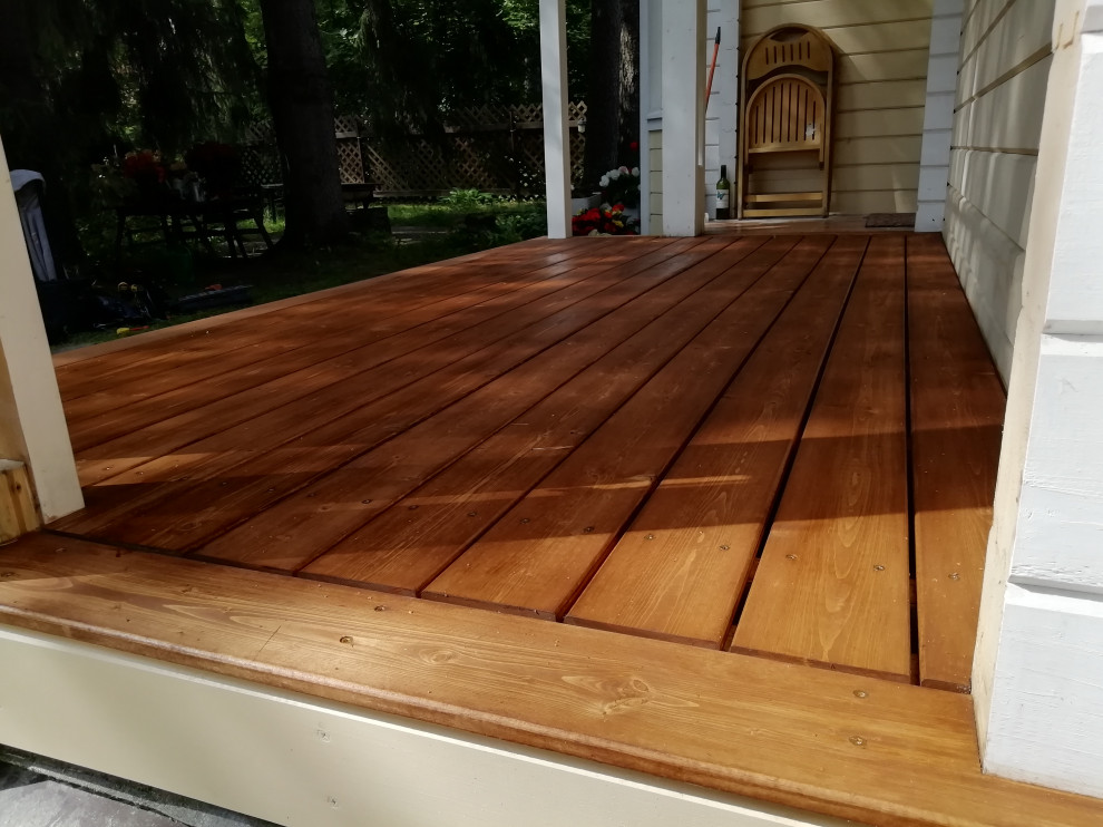 Небольшая реконструкция террасы с ограждениями, в Репино