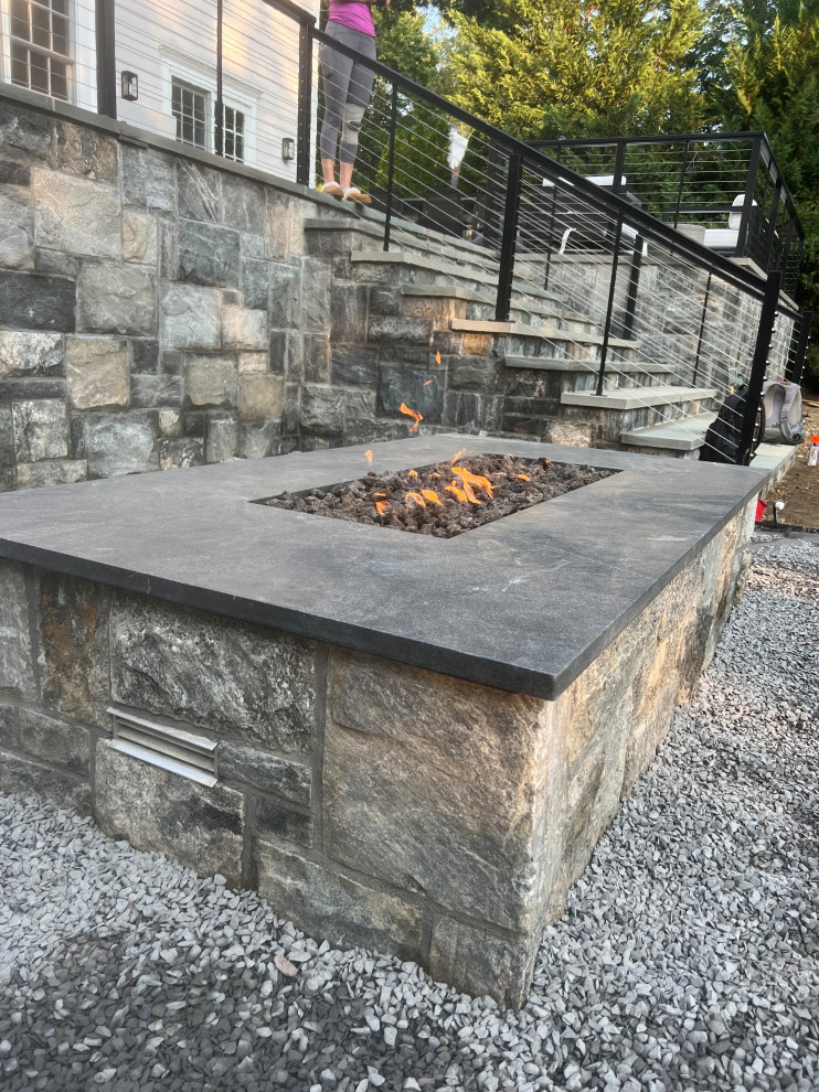 Scarsdale Terrace area and firepit Modern Patio New York by