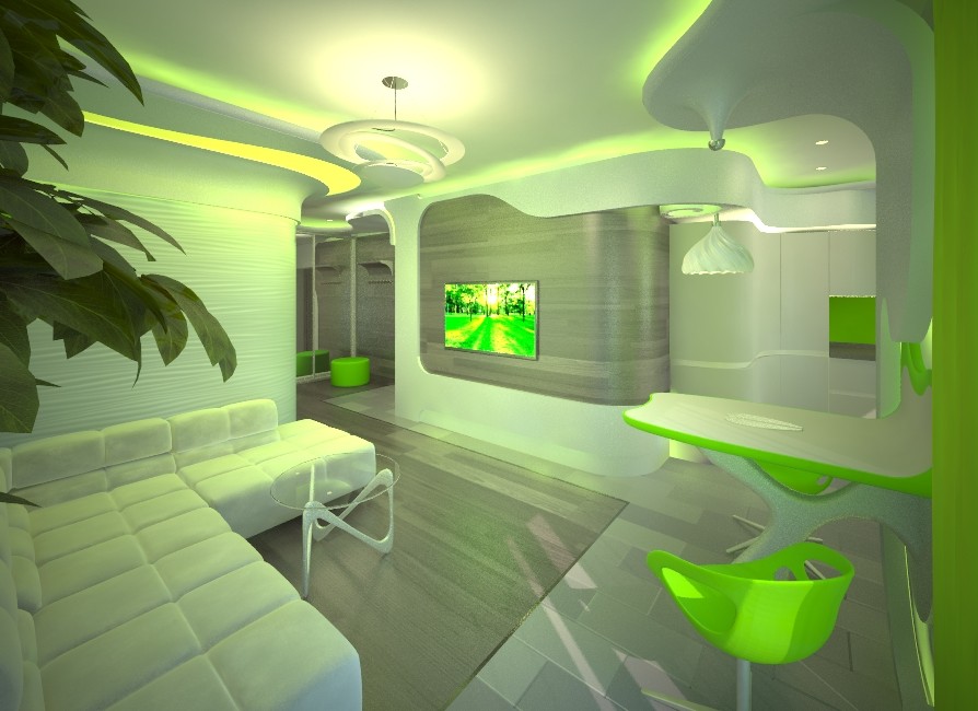 Проект эко интерьера в бионическом стиле