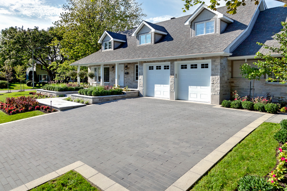 Photo of a mid-sized contemporary front yard driveway in Other.