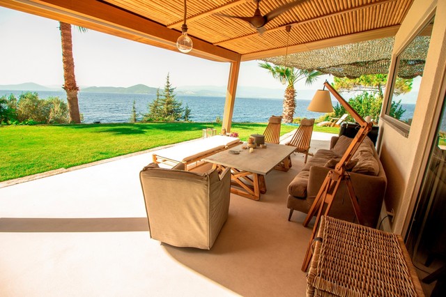 Villa sul mare Egeo exotico-porche