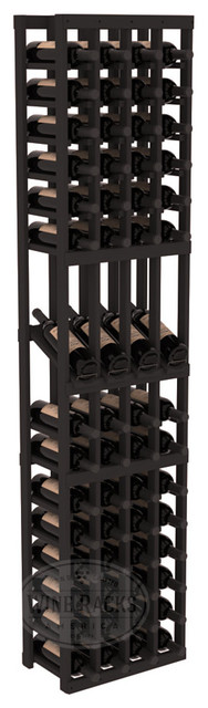 4 Column Display Row Cellar Kit in Pine with Black Stain