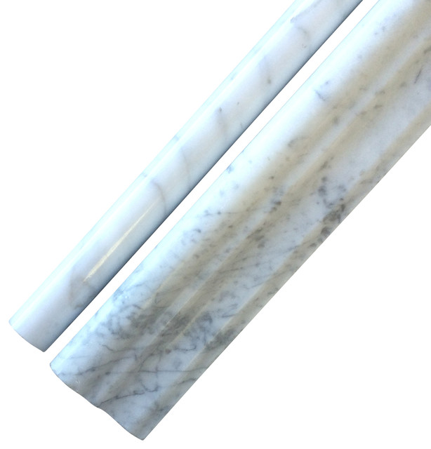 Carrara marble pencil tile