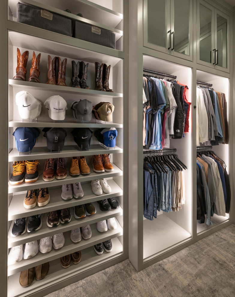 His Organized Walk-In - Transitional - Closet - Dallas - by Kathleen ...