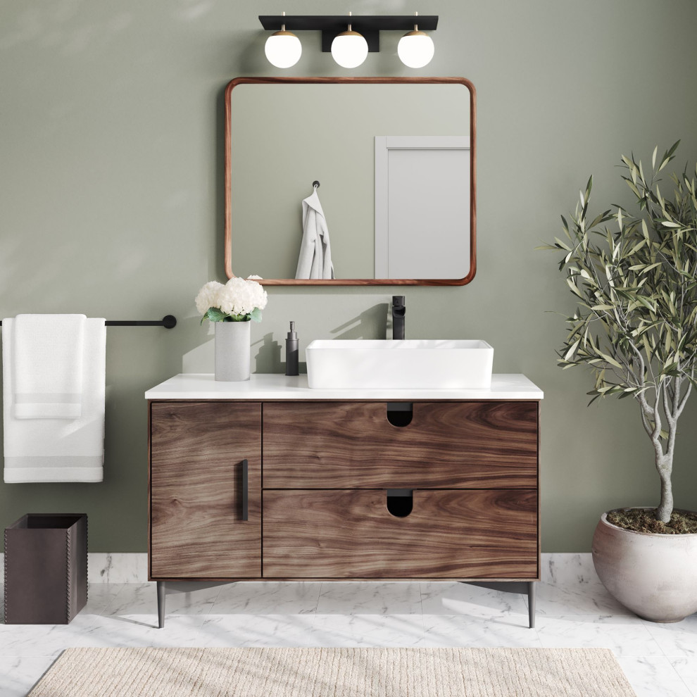 Newton Bath Vanity Midcentury Bathroom Vanities And Sink Consoles