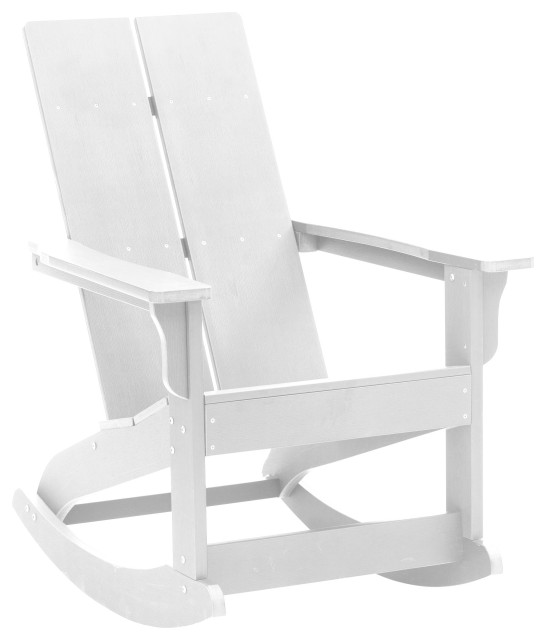 UV Treated AllWeather Polyresin Adirondack Chair with Rocking Gliders