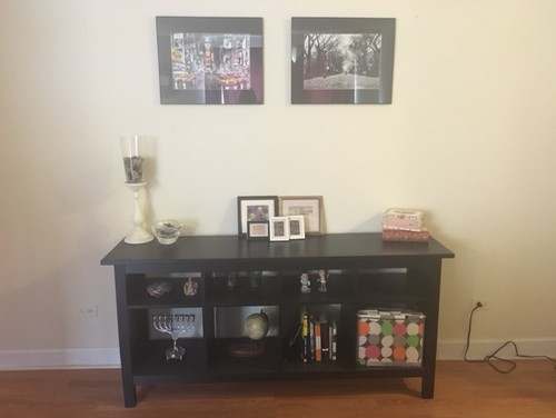 any ideas are welcome the colors in our apartment are mostly black red and gold but would love to experiment with some color - Entry Table Decor any ideas are welcome the colors in our apartment are mostly black red and gold but would love to experiment with some color - Entry Table Decor