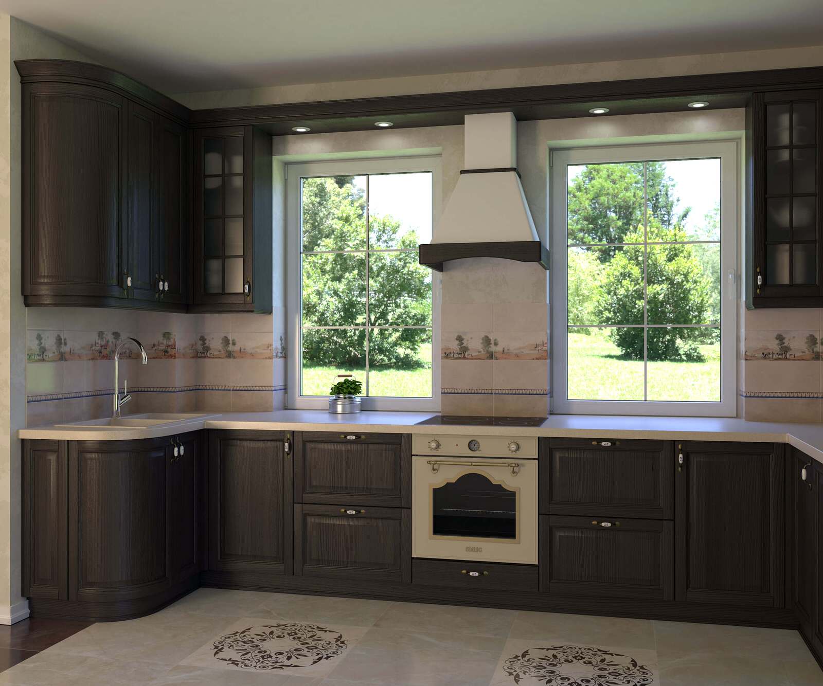 Кухня в загородном доме