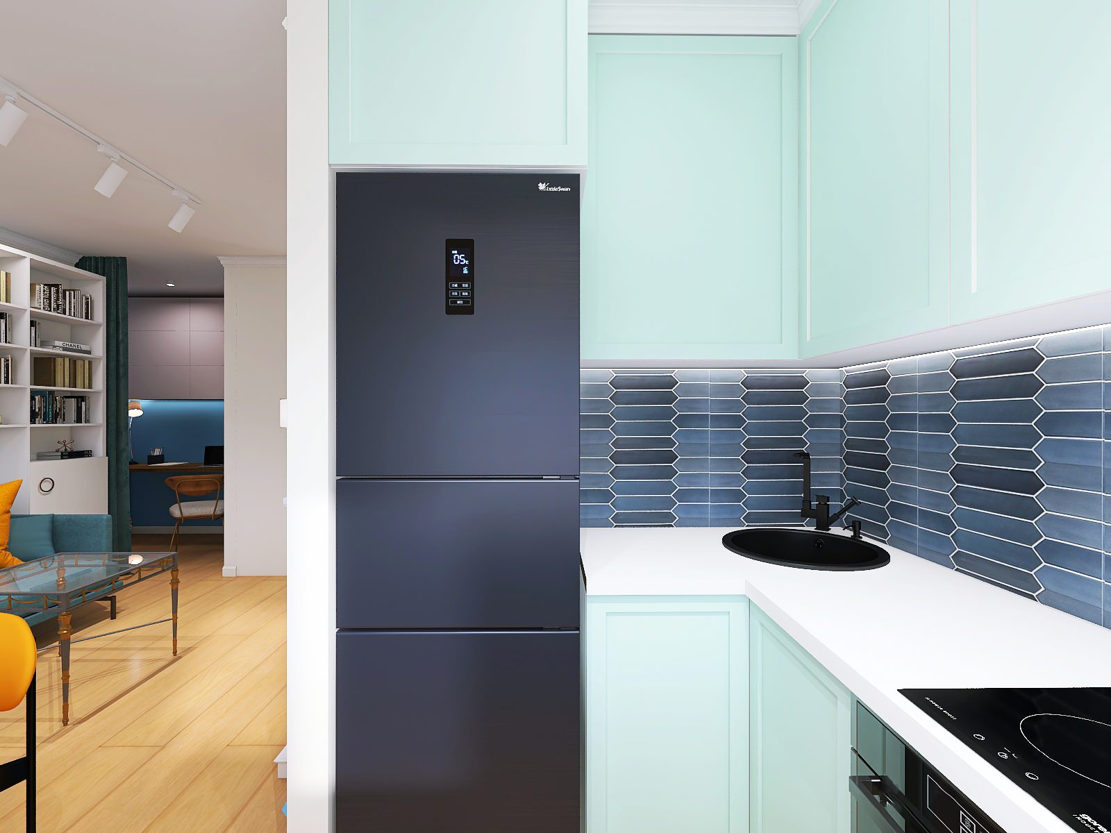 Двухкомнатная квартира в стиле фьюжн