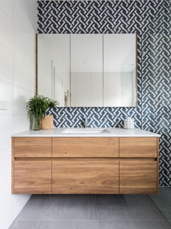 Design ideas for a modern bathroom in Perth.