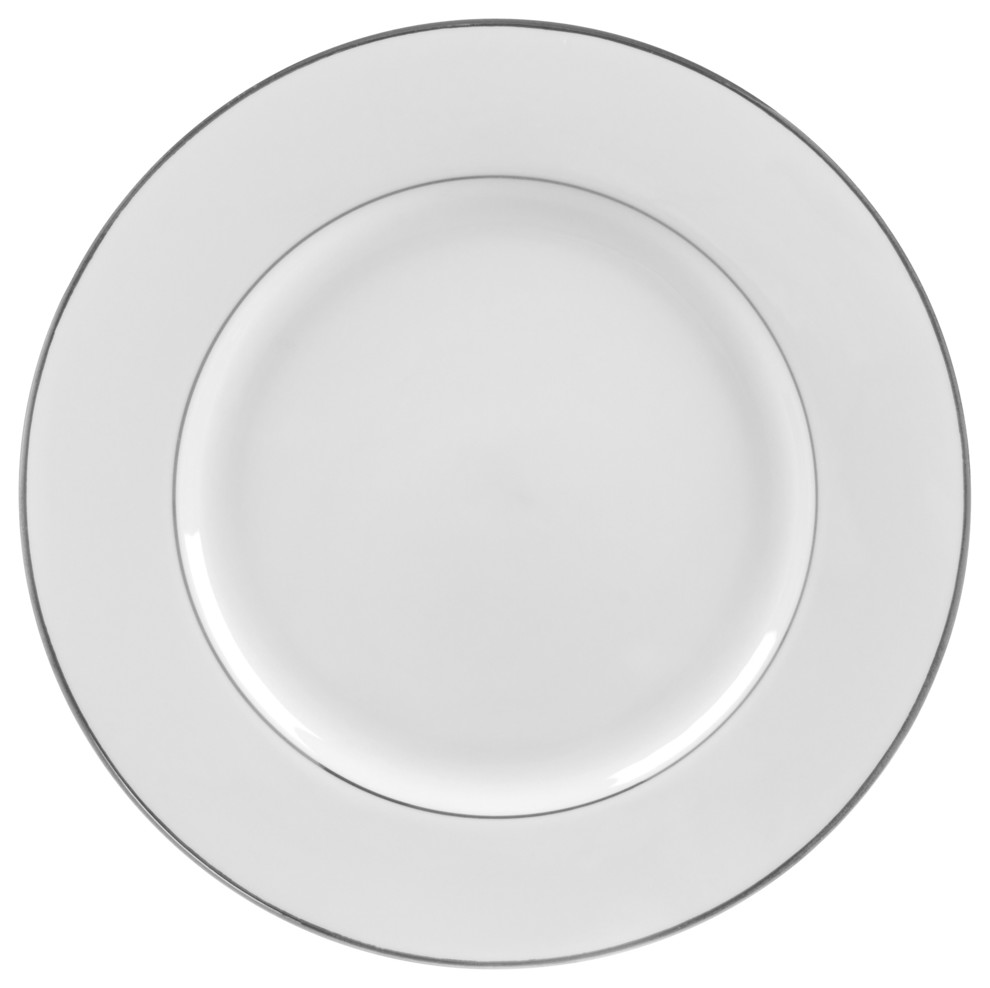 Double Line Charger Plates, Set of 6 Contemporary Charger Plates