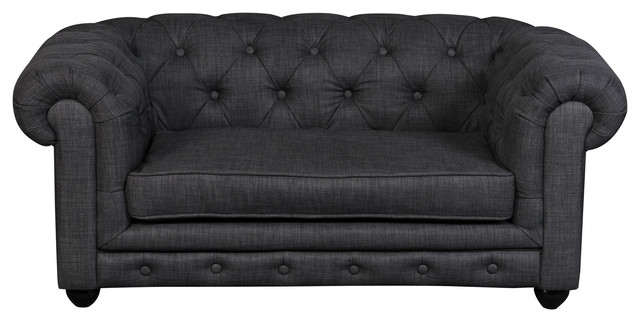 gray dog sofa