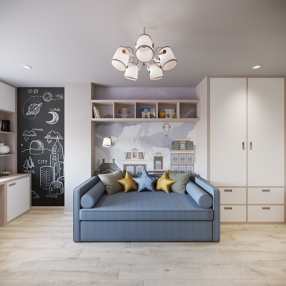 Спальня для мальчика в светлых тонах