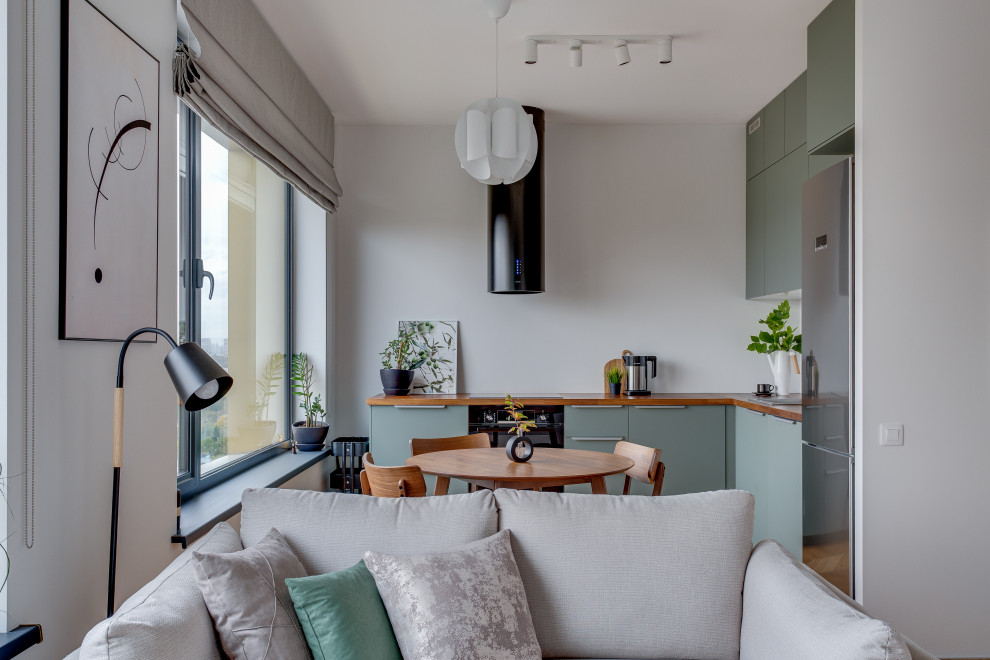 Кухня без верхних шкафов