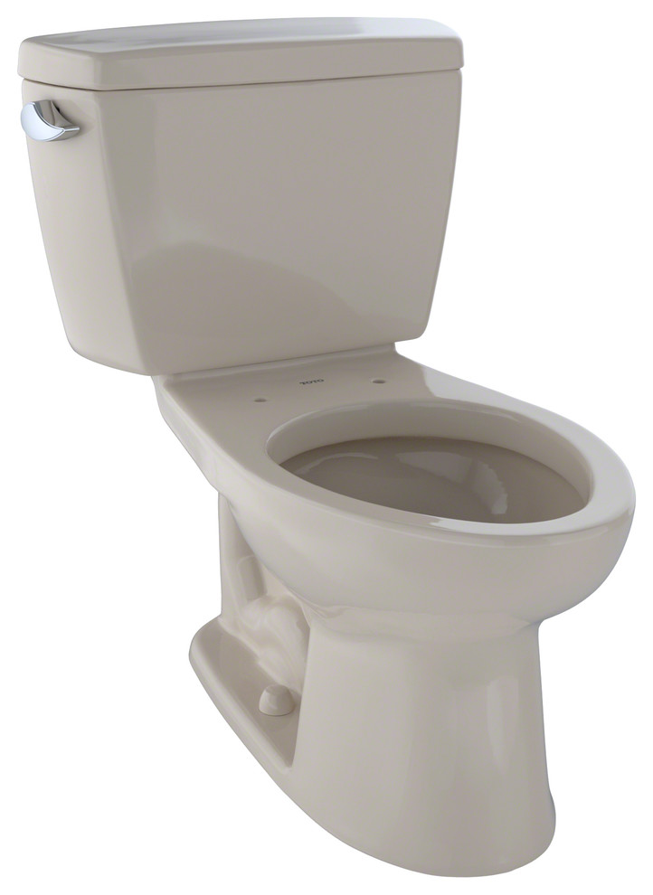 Toto Eco Drake TwoPiece Elongated Toilet with 1.28 GPF Single Flush