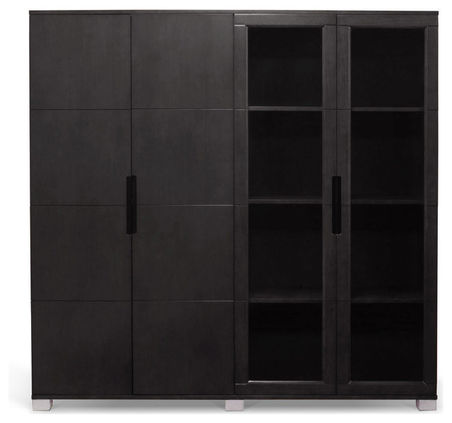 Hayes Modern Executive Wall Unit With, Modern Storage Cabinets