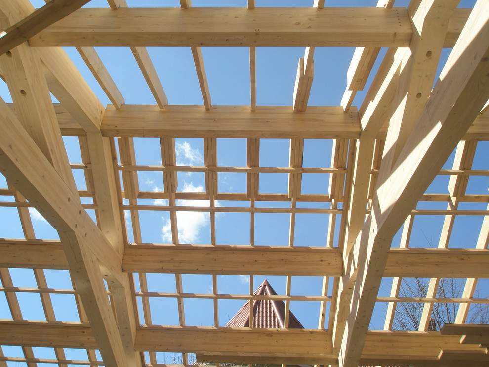 Кровля над бассейном (фермы ножницы)