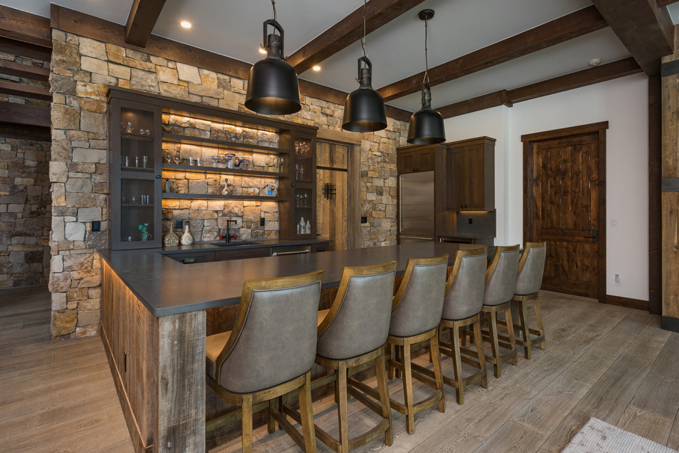 Sky Mountain Ranch - Rustic - Home Bar - Albuquerque - by Asher Custom ...