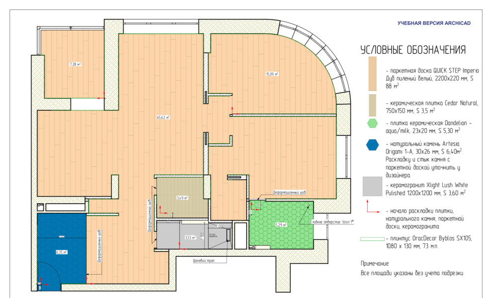 Проект 3-комнатной квартиры в скандинавском стиле