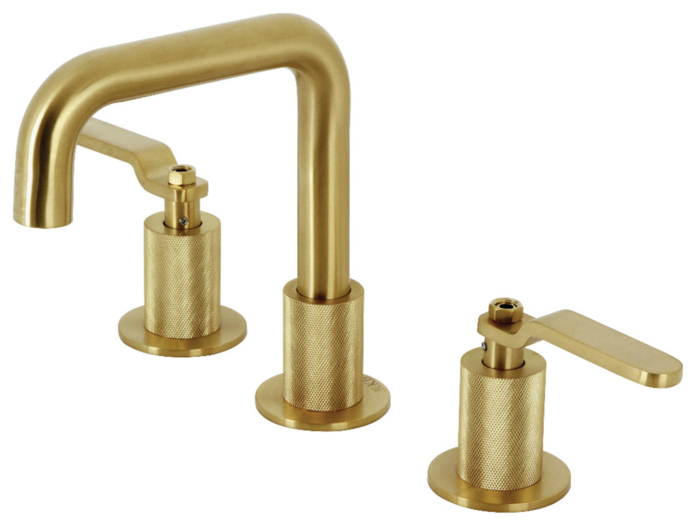 Kingston Brass KS1417KL Widespread Bathroom Faucet, Push Pop-Up