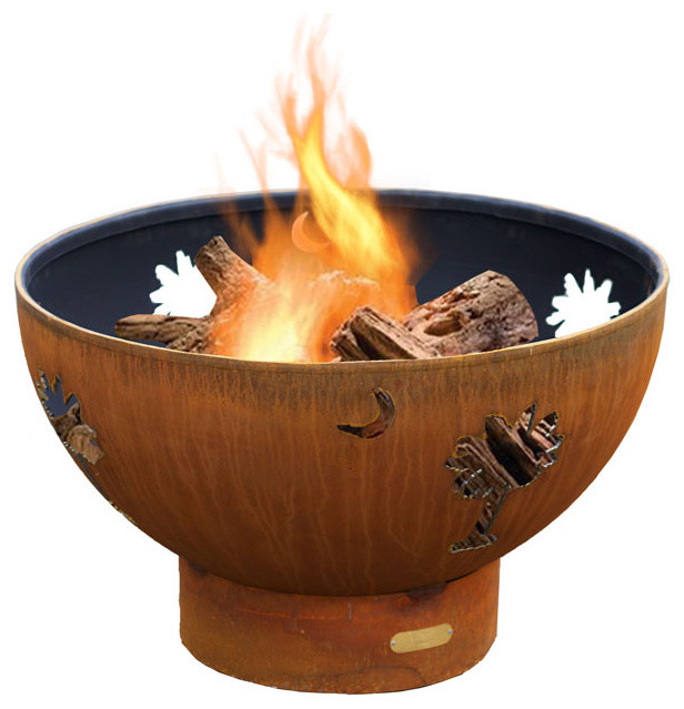 Tropical Moon Wood Fire Pit Tropical Fire Pits By Fire Pits